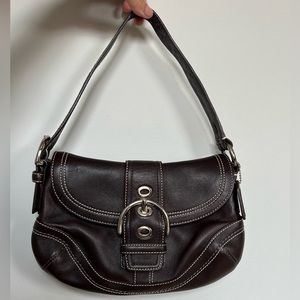Coach Vintage Brown Leather Shoulder Bag